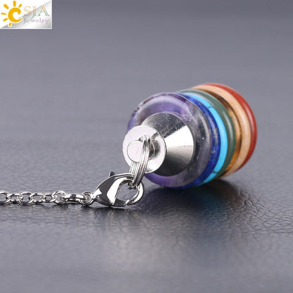 Seven Chakras pendulum necklace - The spiritual life guide