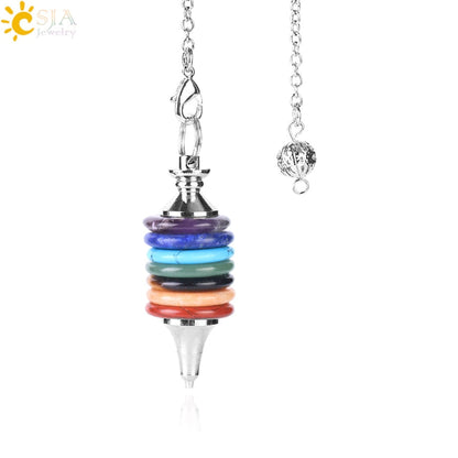 Seven Chakras pendulum necklace - The spiritual life guide