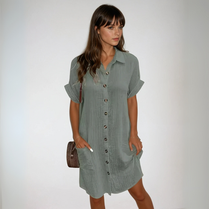 Short-sleeved Dress for Women - Casual Elegance