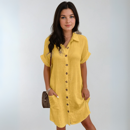 Short-sleeved Dress for Women - Casual Elegance
