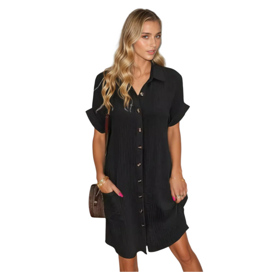 Short-sleeved Dress for Women - Casual Elegance