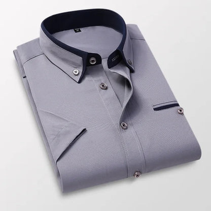 Short-sleeved Men's Shirt Classic Comfortable