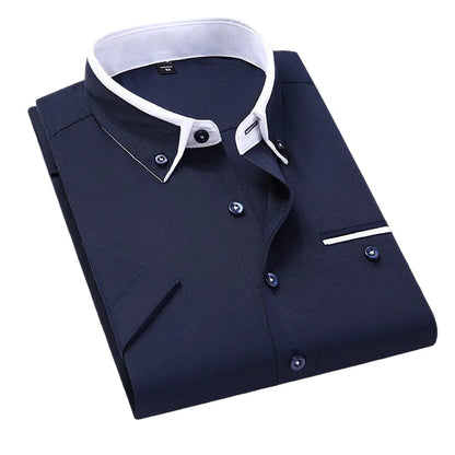Short-sleeved Men's Shirt Classic Comfortable
