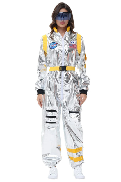 Silver Astronaut Costume for Halloween and Theme Parties