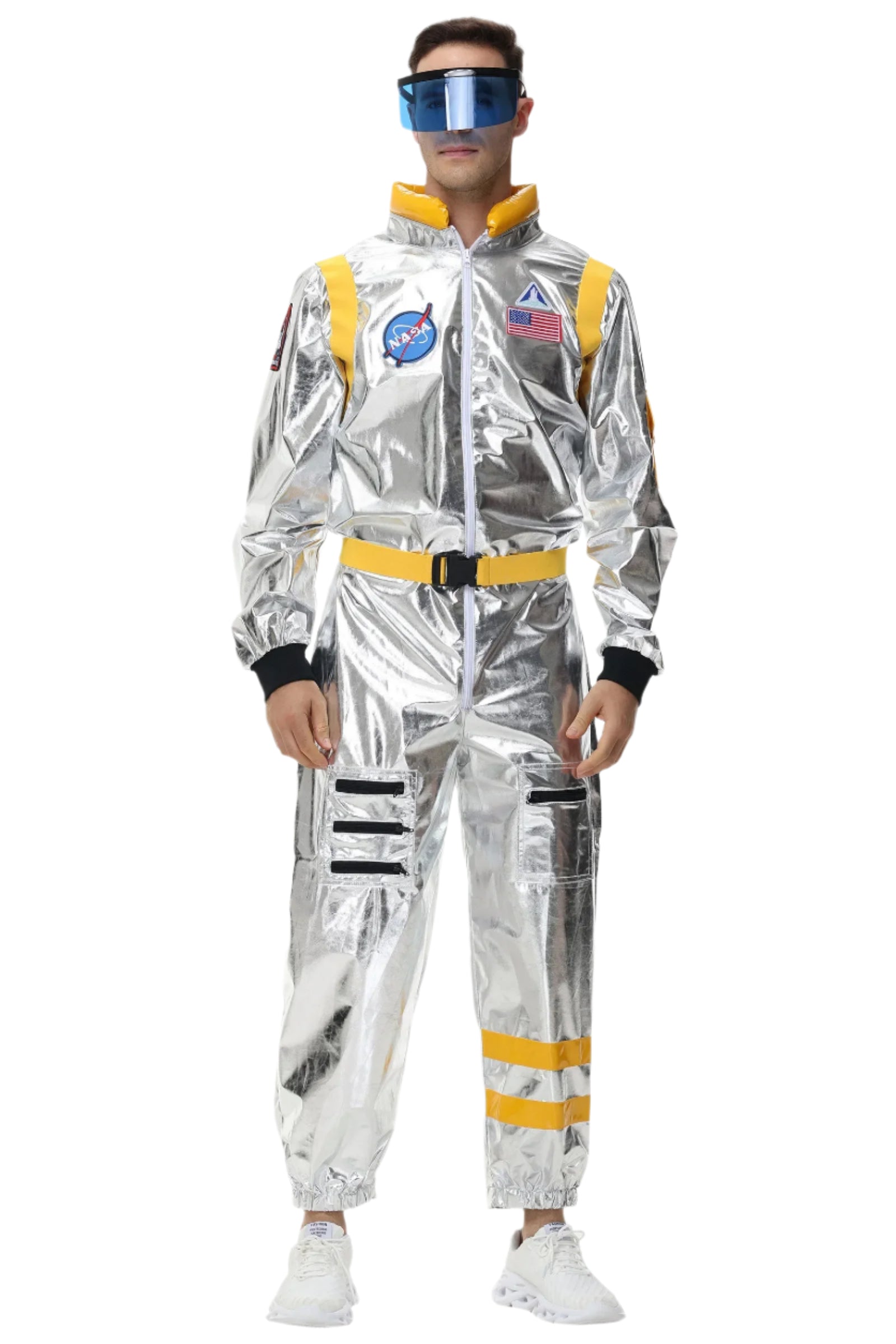 Silver Astronaut Costume for Halloween and Theme Parties