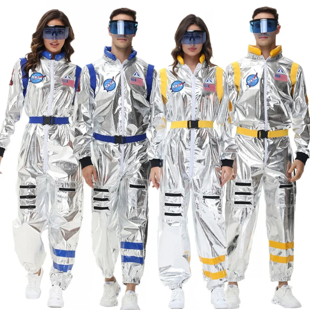 Silver Astronaut Costume for Halloween and Theme Parties