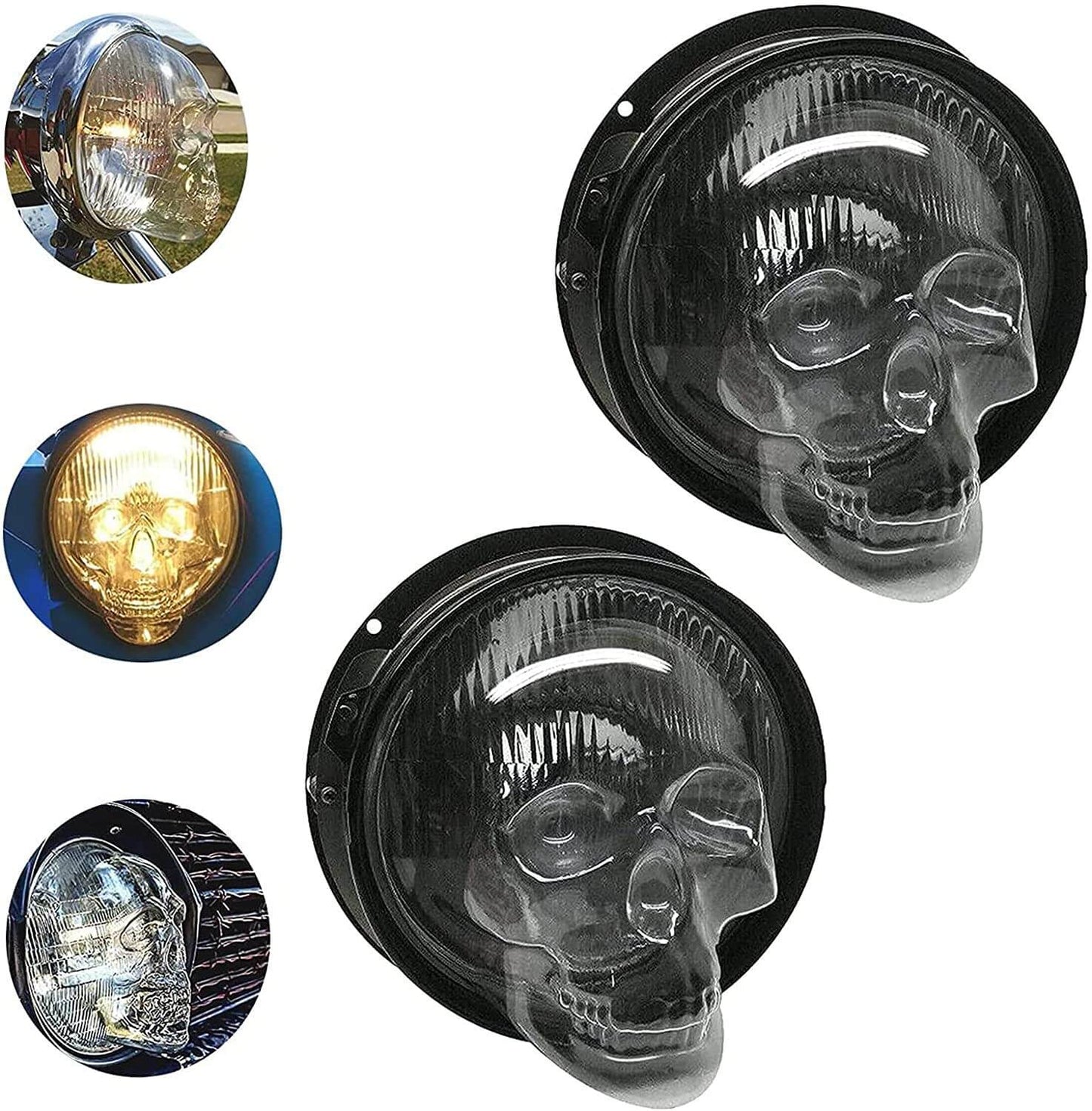 Skull Headlight Covers