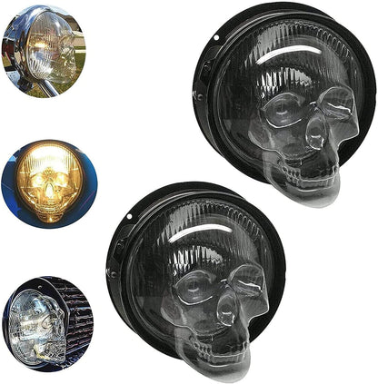 Skull Headlight Covers