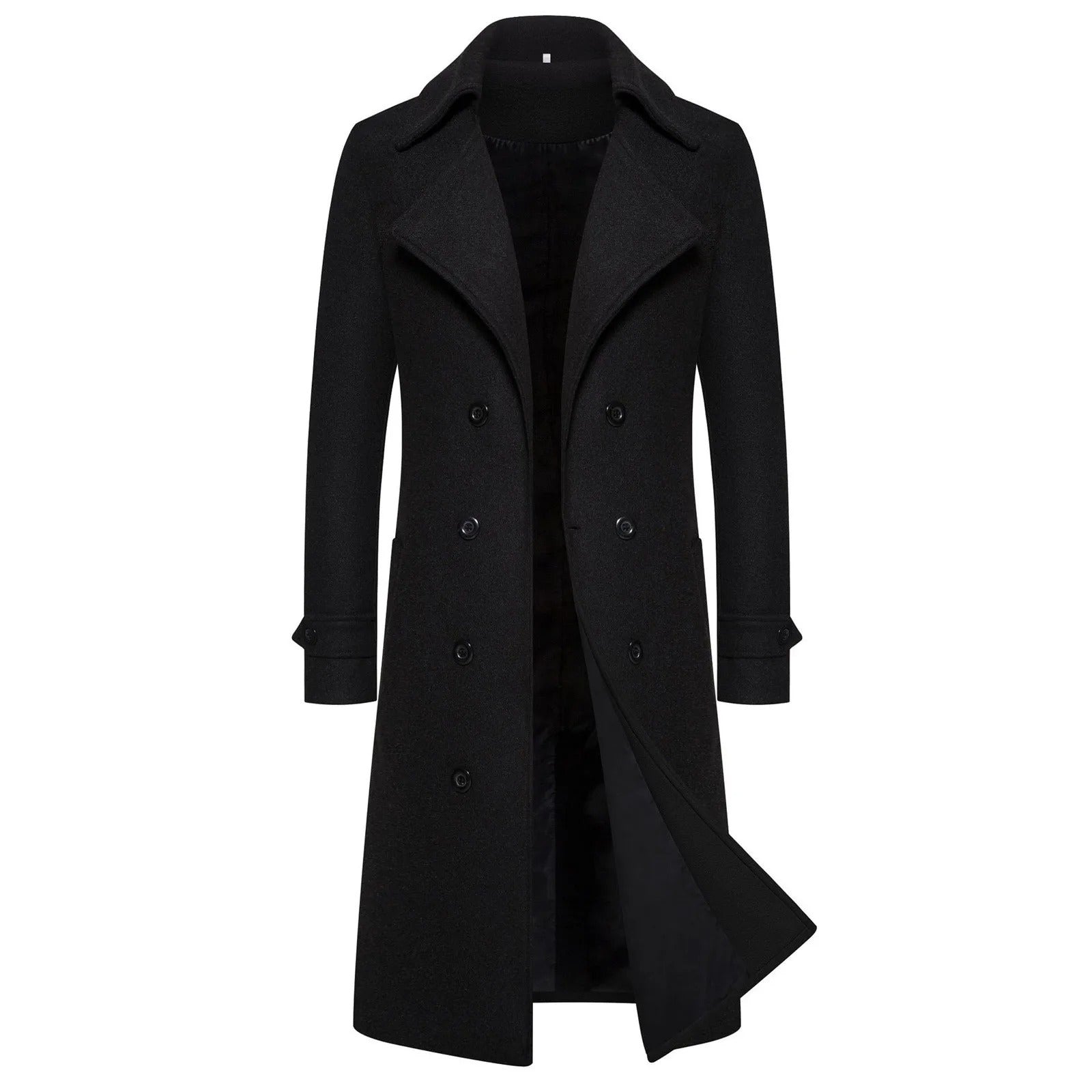 Slim Fit Winter Coat Trench Coat For Men Business Style