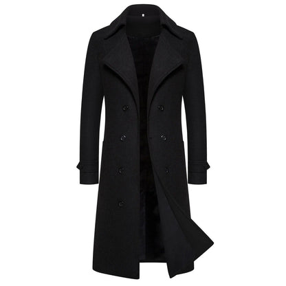 Slim Fit Winter Coat Trench Coat For Men Business Style