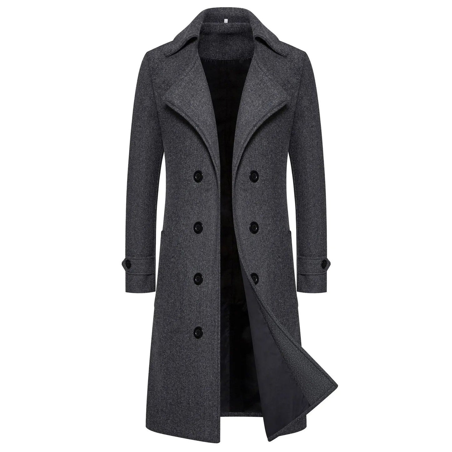 Slim Fit Winter Coat Trench Coat For Men Business Style