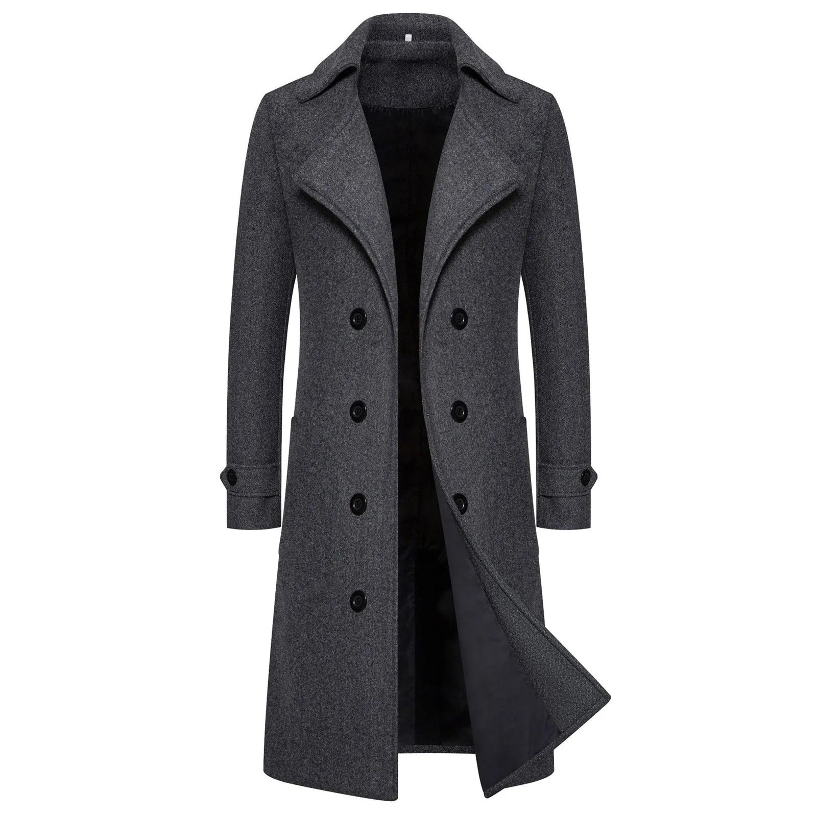 Slim Fit Winter Coat Trench Coat For Men Business Style