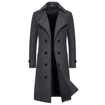 Slim Fit Winter Coat Trench Coat For Men Business Style