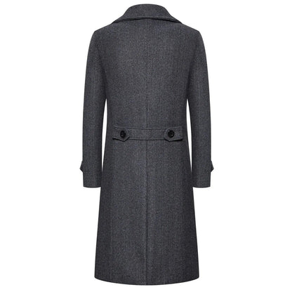 Slim Fit Winter Coat Trench Coat For Men Business Style
