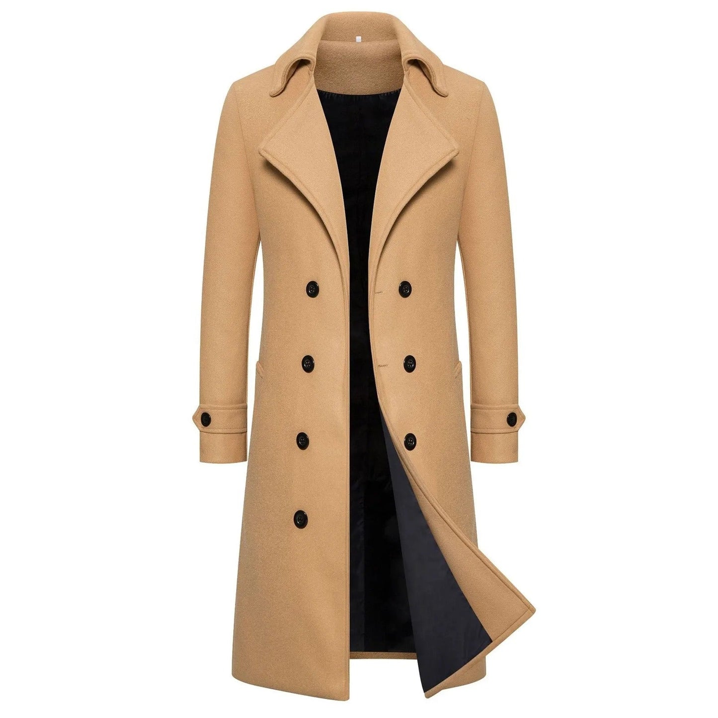 Slim Fit Winter Coat Trench Coat For Men Business Style