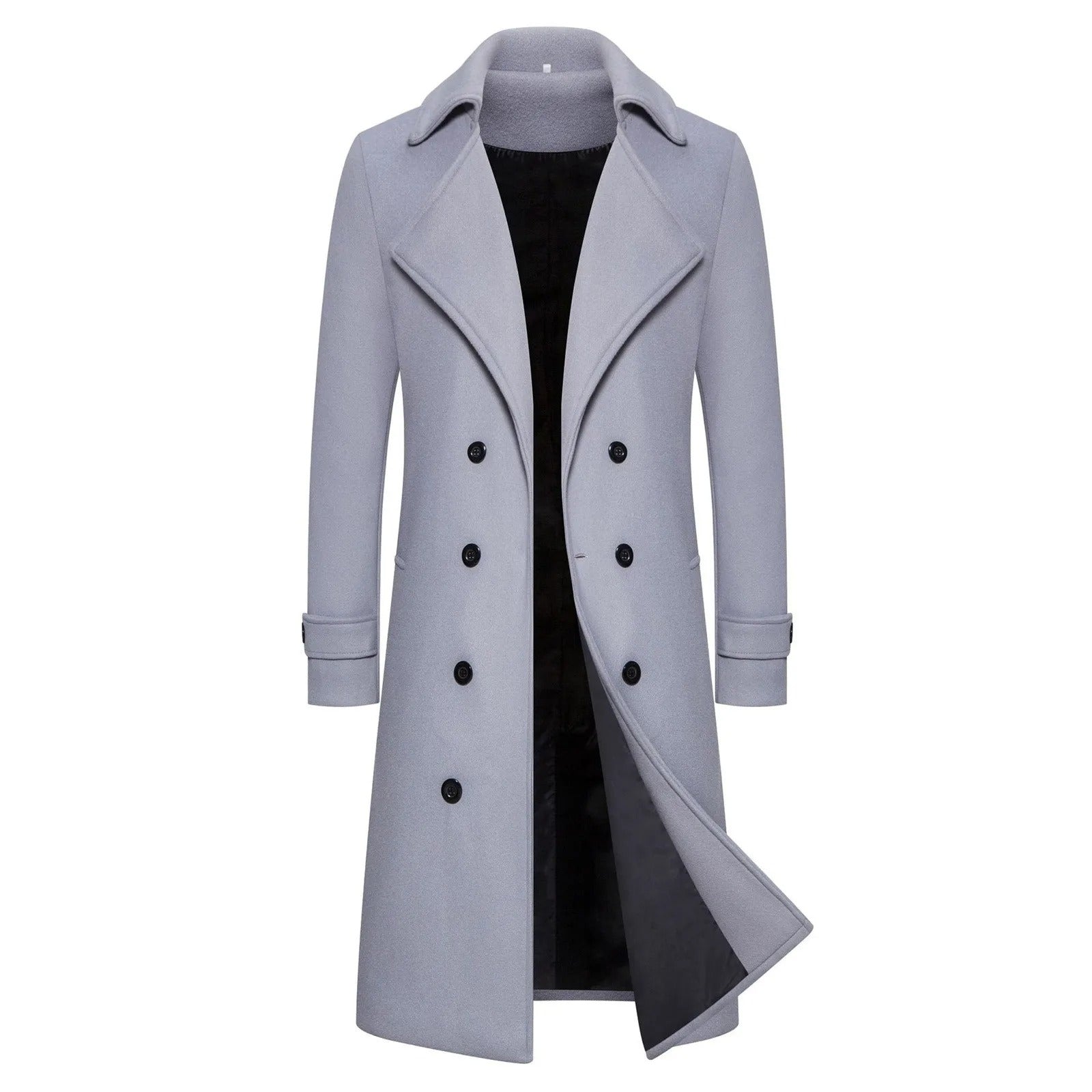 Slim Fit Winter Coat Trench Coat For Men Business Style