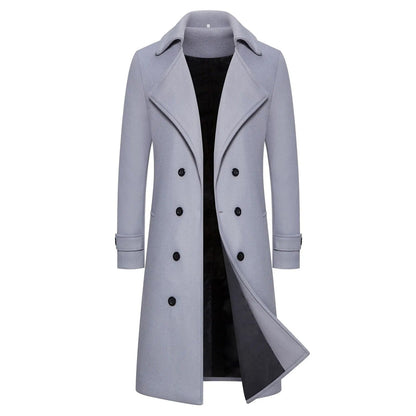 Slim Fit Winter Coat Trench Coat For Men Business Style