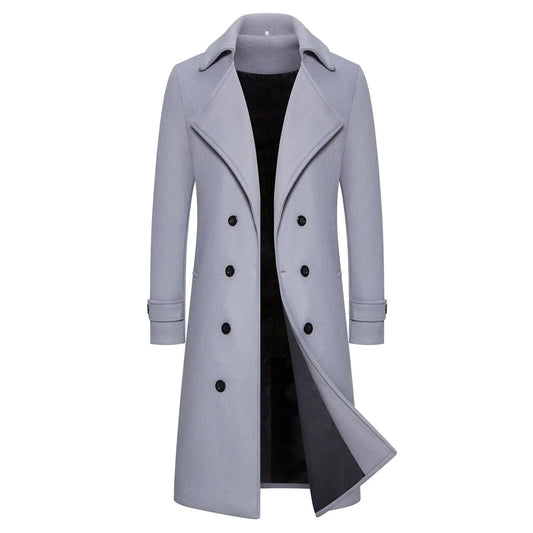 Slim Fit Winter Coat Trench Coat For Men Business Style