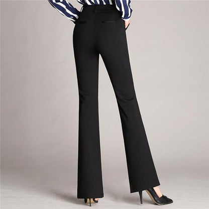 Slim Flared High Waist Trousers