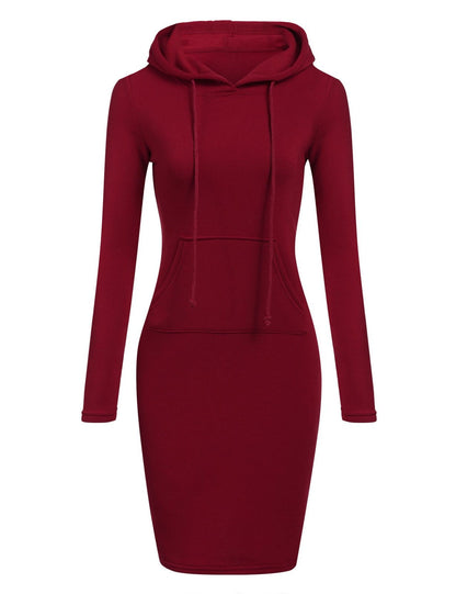 Slim Pullover Hoodie Dress