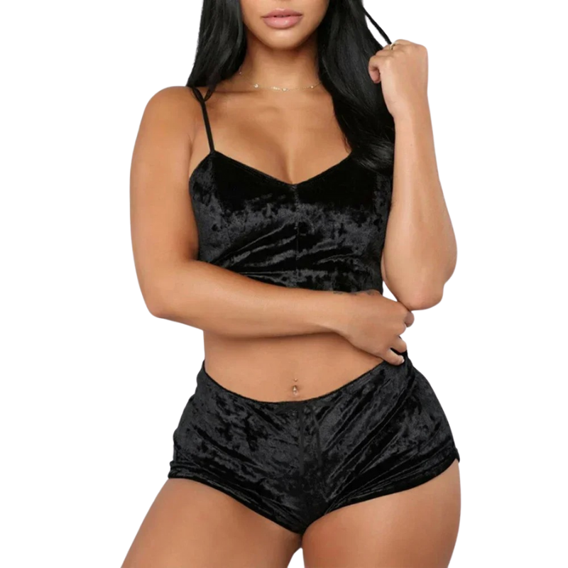 Soft Velvet Women's Sleepwear Set Pyjamas