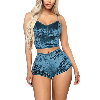 Soft Velvet Women's Sleepwear Set Pyjamas