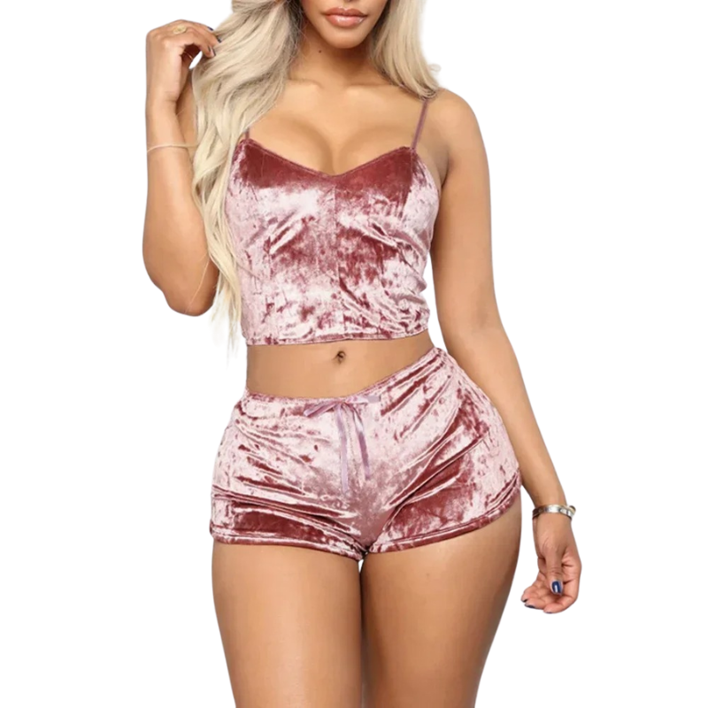 Soft Velvet Women's Sleepwear Set Pyjamas