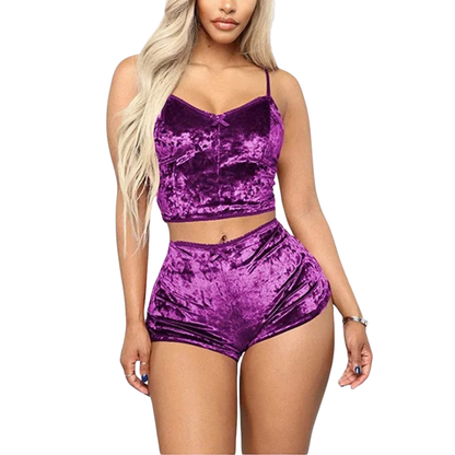 Soft Velvet Women's Sleepwear Set Pyjamas