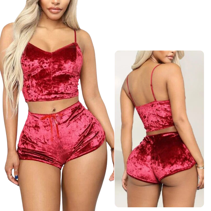 Soft Velvet Women's Sleepwear Set Pyjamas