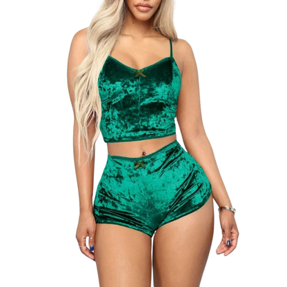 Soft Velvet Women's Sleepwear Set Pyjamas