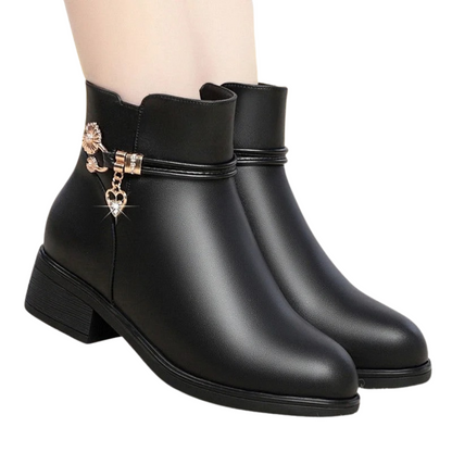 Soft Women's Rinestone Boots Leather Style