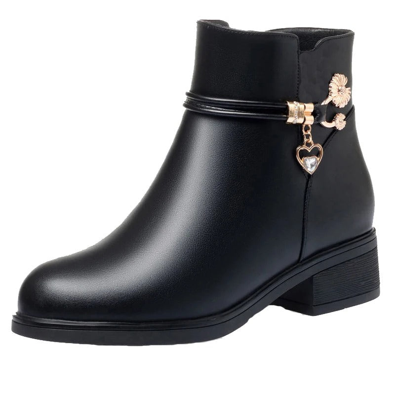 Soft Women's Rinestone Boots Leather Style