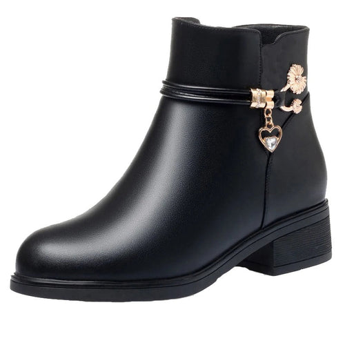 Soft Women's Rinestone Boots Leather Style