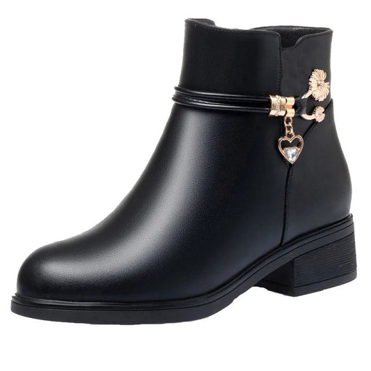 Soft Women's Rinestone Boots Leather Style