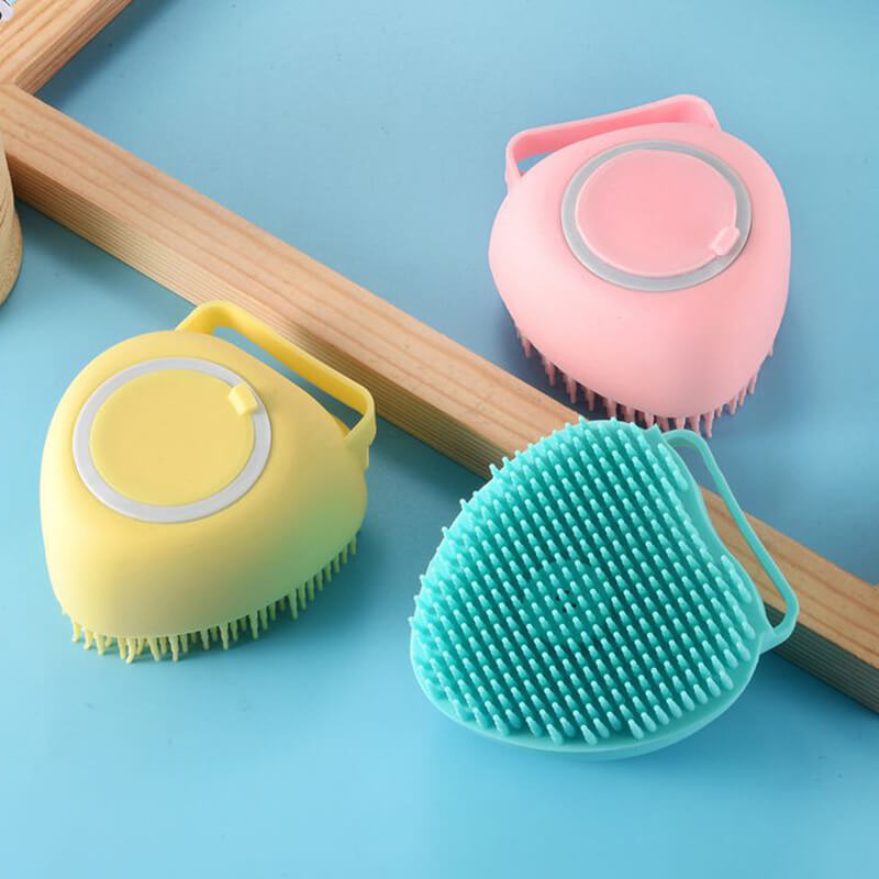 Soft silicone pet bath brush