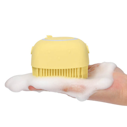Soft silicone pet bath brush