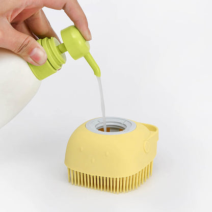 Soft silicone pet bath brush