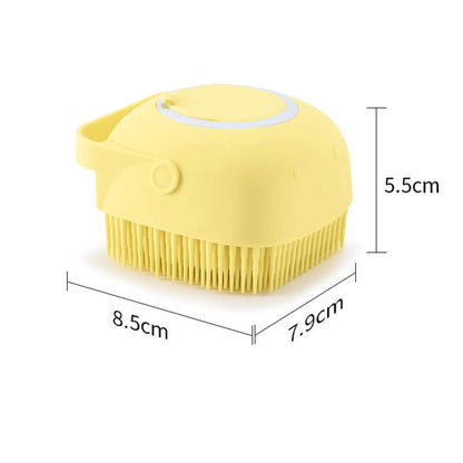Soft silicone pet bath brush