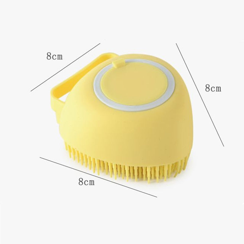 Soft silicone pet bath brush