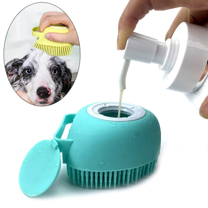 Soft silicone pet bath brush