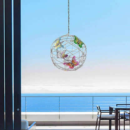 Solar Illuminated Mesh Butterfly Orb