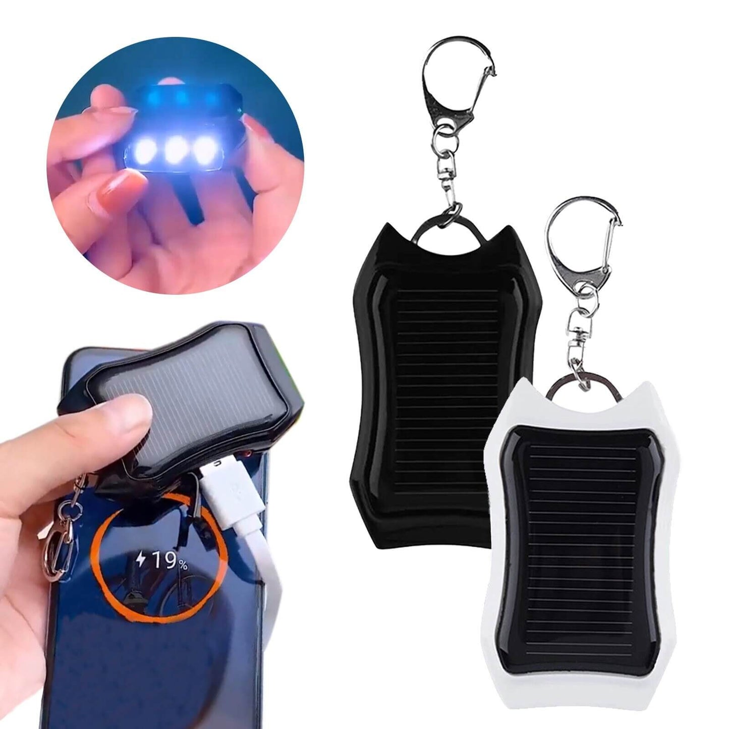 Solar Torch Powerbank Keychain
