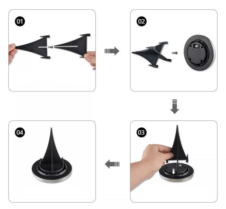 Solar-powered LED Disk Lamps