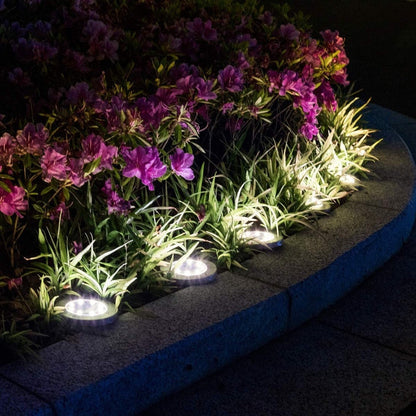 Solar-powered LED Disk Lamps