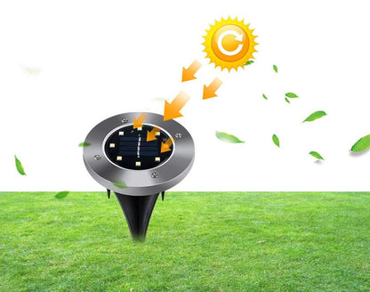 Solar-powered LED Disk Lamps