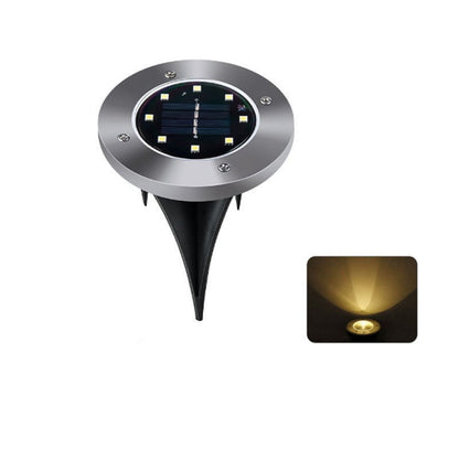 Solar-powered LED Disk Lamps
