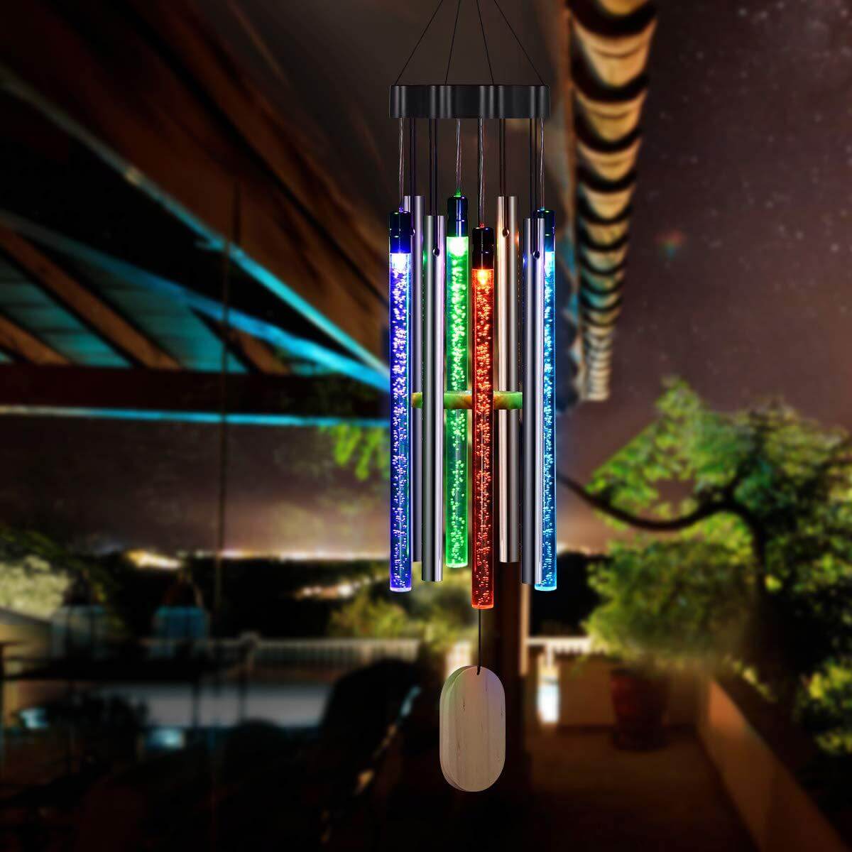 Solar-powered Musical Wind Chimes