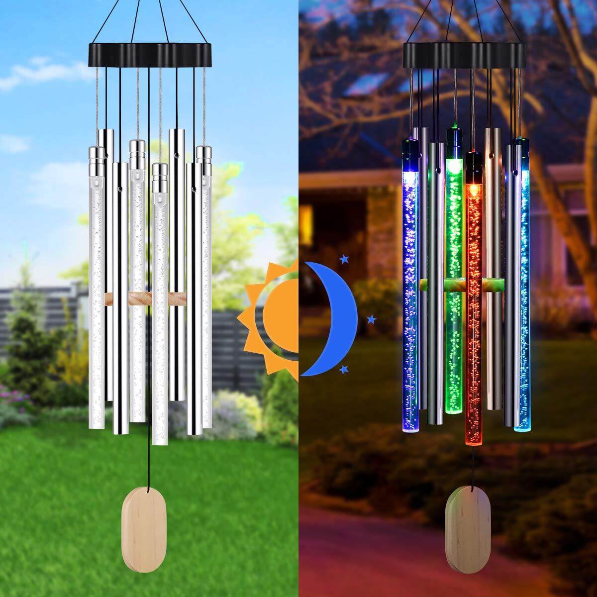 Solar-powered Musical Wind Chimes
