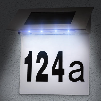 Solar-powered house numbers