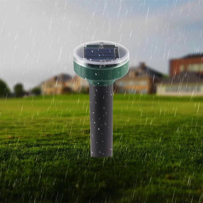 Solar-powered mole repellent